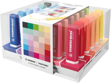 Textmarker - STABILO BOSS PANTONE ORIGINAL - 23er Tischset - 9 Leuchtfarben, 14 Pastellfarben 