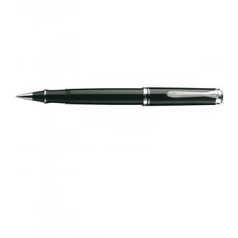 Pelikan Souverän 405  Tintenroller Schwarz-Silber inkl. Gravur 