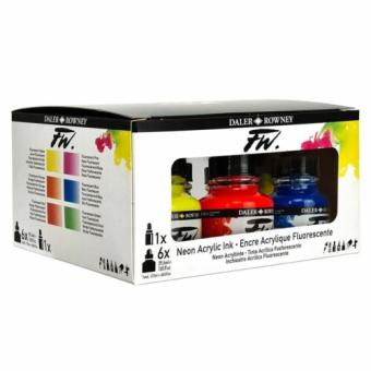 Daler Rowney FW Actylic NEON Colours Ink Set 6 x 29,5ml 