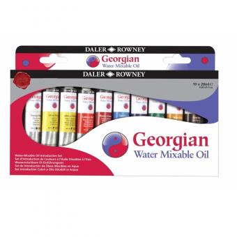 Daler Rowney Georgian Introduction Set 10x20 ml Wassermischbare Ölfarbe 