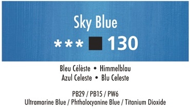 Daler Rowney Georgian 130 Himmelblau / Sky Blue 37 ml Wassermischbare Ölfarbe 