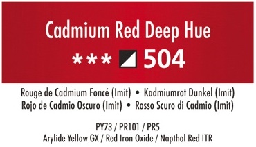 Daler Rowney Georgian 504 Kadmiumrot Dunkel / Cadmium Red Deep Hue 37 ml Wassermischbare Ölfarbe 