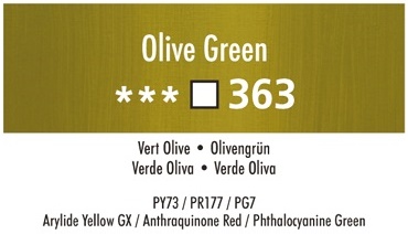 Daler Rowney Georgian 363 Olivegrün / Olive Green 37 ml Wassermischbare Ölfarbe 