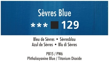 Daler Rowney Georgian 129 Séveresblau /  Sèvres Blue 37 ml Wassermischbare Ölfarbe 