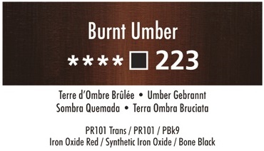 Daler Rowney Georgian 223 Umber Gebrannt / Burnt Umber 37 ml Wassermischbare Ölfarbe 