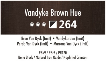 Daler Rowney Georgian 264 Vandyke Brown / Vandyke Brown Hue 37 ml Wassermischbare Ölfarbe 