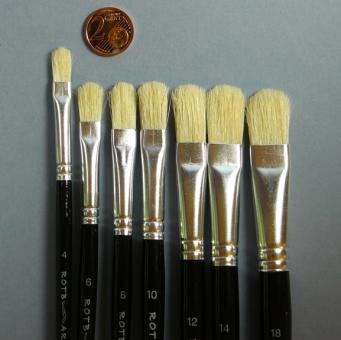 Rotbart Katzenzungenpinsel Naturhaar 4 