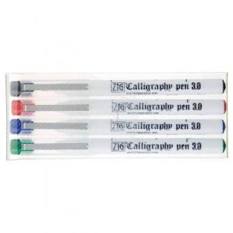 Kuretake ZIG CALLIGRAPHY PEN Oblique Tip – 4 colours set 3mm 