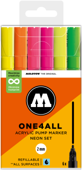 Molotow ONE4ALL™ 127HS Neon Set 1 2mm neu! 