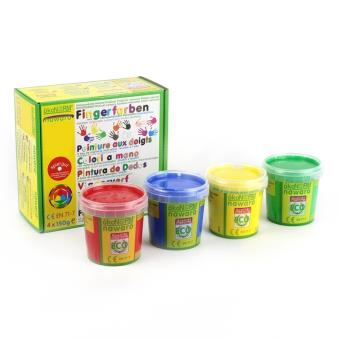 ökoNORM nawaro Fingerfarben 4er Set A - rot gelb grün blau 