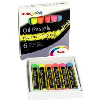 Pentel Öl-Pastellkreide 6 Neon-Farben 