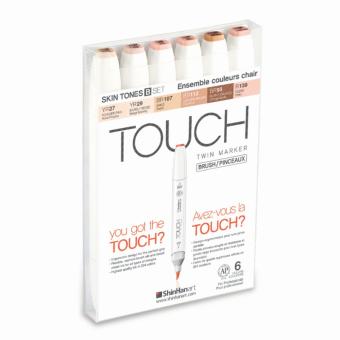 Touch Twin Brush Marker  6er Set B skin colors 