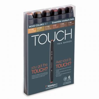 Touch Twin Marker 6er Set wood colors 