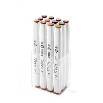 Touch Twin Brush Marker  12er Set wood colors 