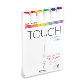 Touch Twin Brush Marker  6er Set main color 