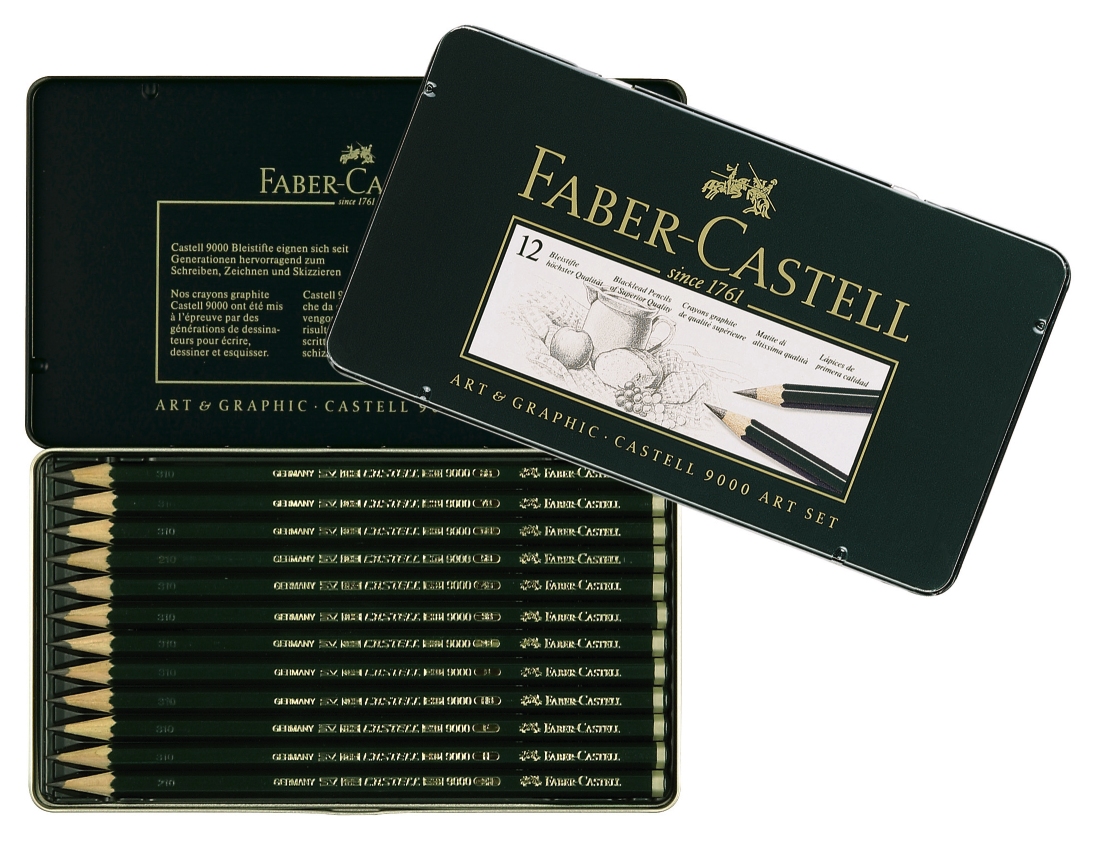 FABER CASTELL Bleistift ART Set 119065 12 Stück 8B-2H 