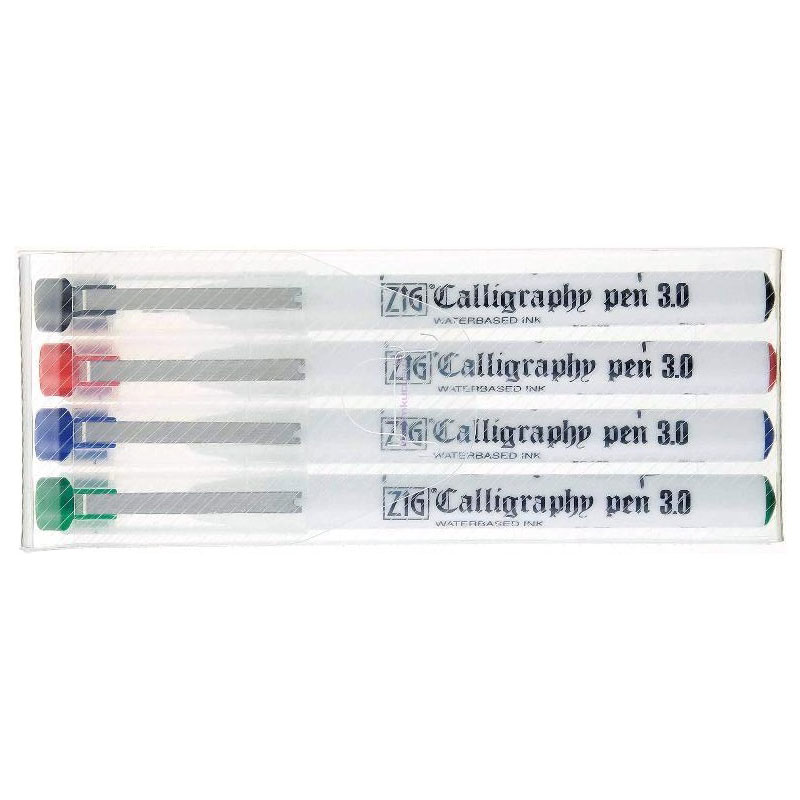 Zig Calligraphy Pen Oblique Tip 3.0 mm, Set of 3