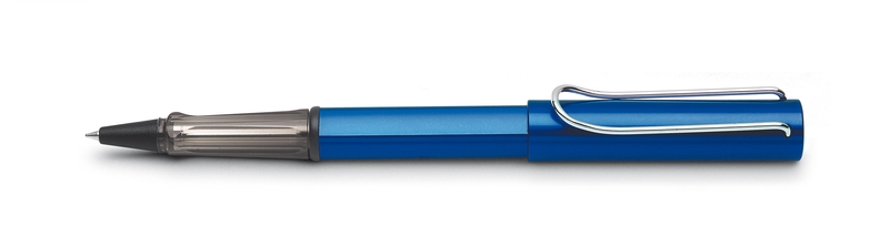 Lamy Al-Star Tintenroller – Mit Tintenrollermine M 63 Schwarz, Verchromter Metallclip, Transparente Spitze